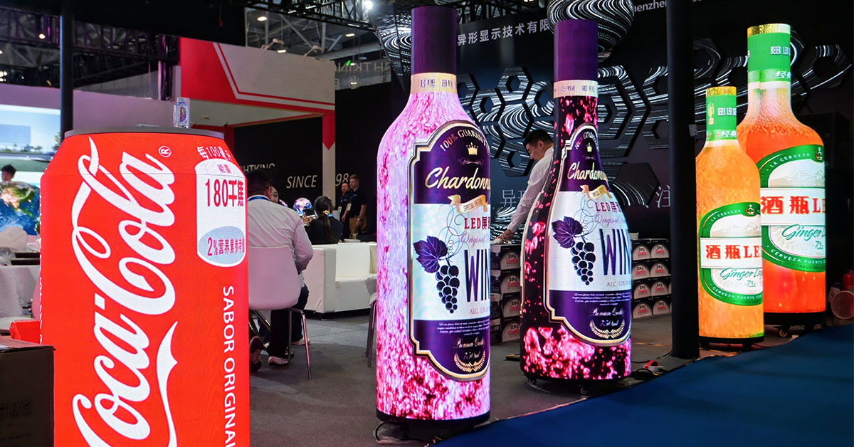 Wine Bottle LED Screen